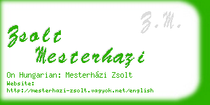 zsolt mesterhazi business card