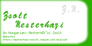 zsolt mesterhazi business card